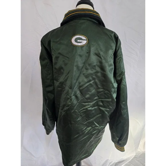 Vintage Green Bay Packers‎ Ladies First Satin Bomber Jacket Green M Medium